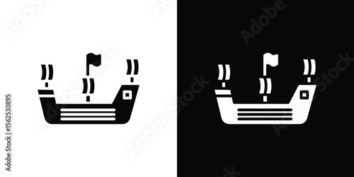 Caravel icon symbol. simple design editable.