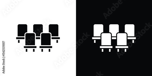 Cinema seat icon symbol. simple design editable.
