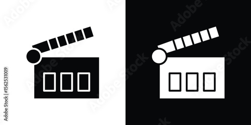 Cinema flapper icon symbol. simple design editable.