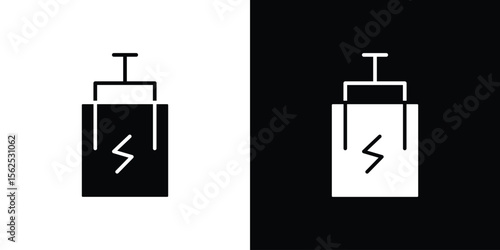 Circuit Breaker icon symbol. simple design editable.