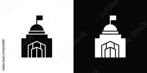 City hall icon symbol. simple design editable.