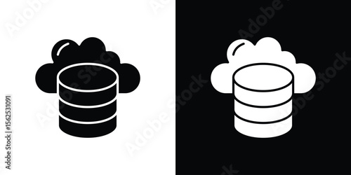 Cloud server icon symbol. simple design editable.