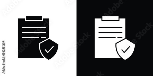Contract coverage icon symbol. simple design editable.