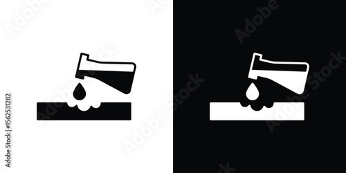 Corrosive substance icon symbol. simple design editable.