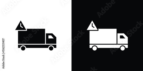 Delivery delay icon symbol. simple design editable.