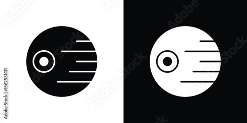 Death star icon symbol. simple design editable.