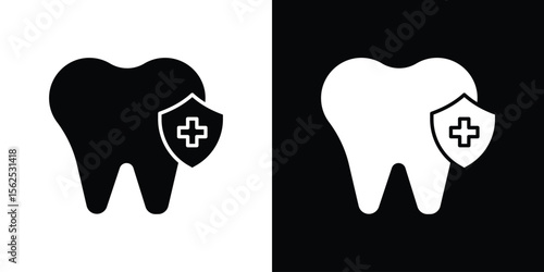 Dental insurance icon symbol. simple design editable.