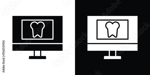 Dental X ray icon symbol. simple design editable.