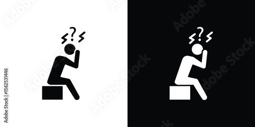 Depression icon symbol. simple design editable.