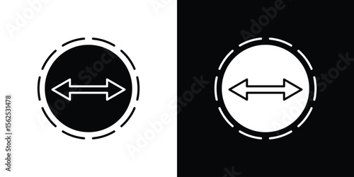 Diameter icon symbol. simple design editable.