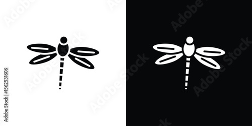 Dragon fly icon symbol. simple design editable.