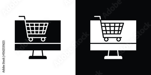 E commerce platform icon symbol. simple design editable.