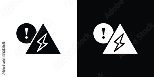 Electric Problem icon symbol. simple design editable.