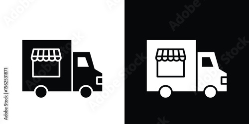Food truck icon vector, Symbol, logo illustrations