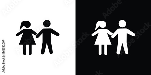 Girlfriend icon symbol. simple design editable.