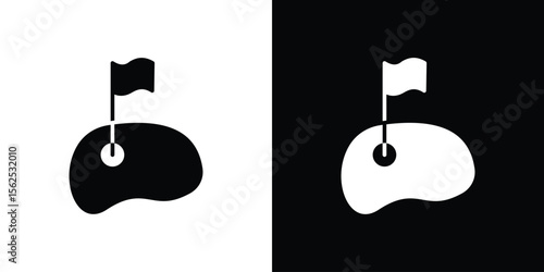 Golf yard icon symbol. simple design editable.