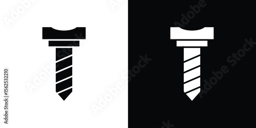 Implant Fixture icon symbol. simple design editable.