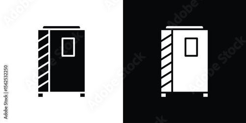 Infrared heat cabin icon symbol. simple design editable.