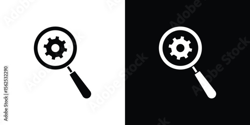 Investigate icon symbol. simple design editable.