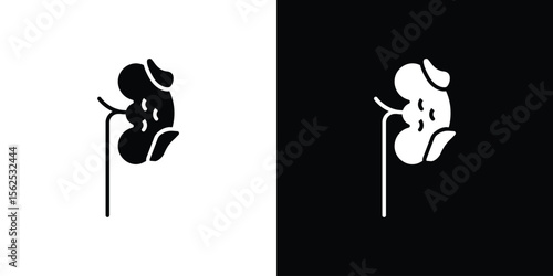 Kidney disease icon symbol. simple design editable.