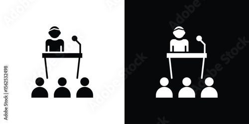 Lecture icon symbol. simple design editable.