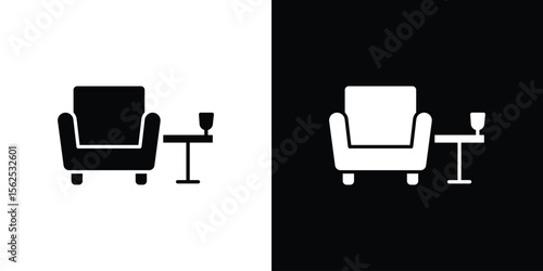 Lounge icon symbol. simple design editable.
