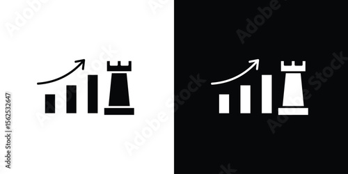 Marketing strategy icon symbol. simple design editable.