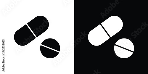 Pills icon symbol. simple design editable.