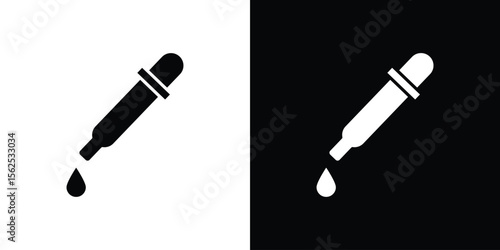 Pipette icon symbol. simple design editable.