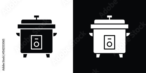 pressure cooker icon symbol. simple design editable.