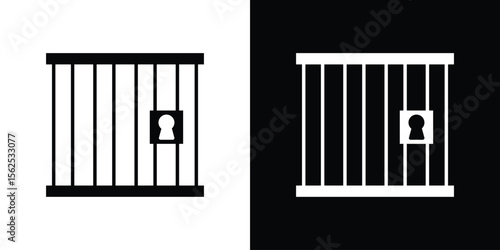 Prison icon symbol. simple design editable.