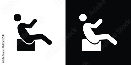 Resting icon symbol. simple design editable.