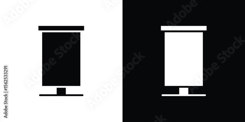 Roll up banners icon symbol. simple design editable.