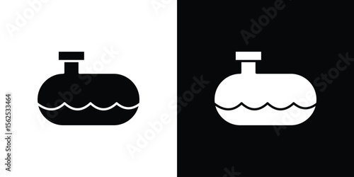 Sewerage tank icon symbol. simple design editable.