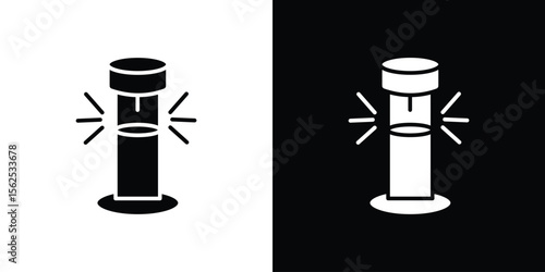 Solar Garden Light lamp icon symbol. simple design editable.
