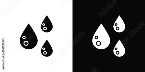 Tear drop icon symbol. simple design editable.