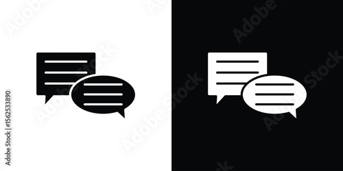 Text chat icon symbol. simple design editable.