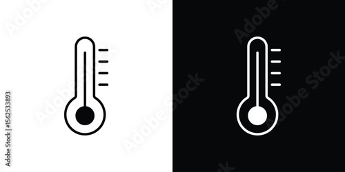 Thermometer icon symbol. simple design editable.