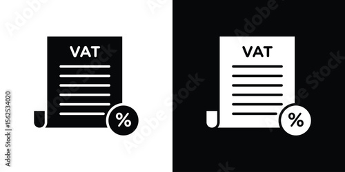 Value added tax VAT icon symbol. simple design editable.