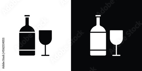 Vodka icon symbol. simple design editable.