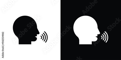 Voice control icon symbol. simple design editable.