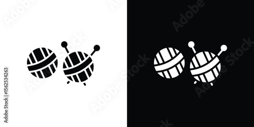 Wool ball icon symbol. simple design editable.
