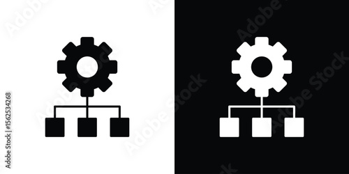 Workflow icon symbol. simple design editable.