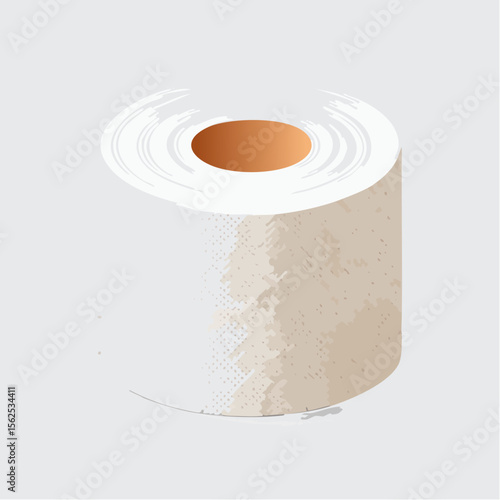 Single roll of soft white toilet paper, with perforation lines and subtle embossed pattern visible on the outer layer.
