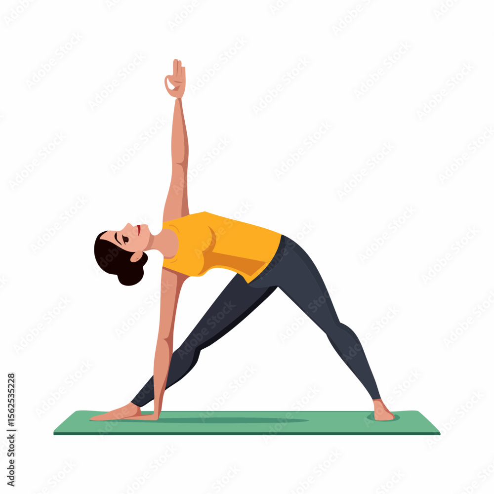 Yoga - pose du triangle 