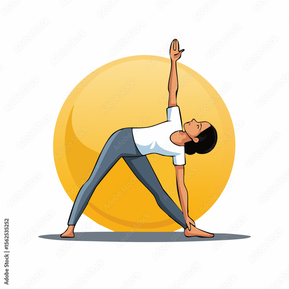 Yoga - pose du triangle 
