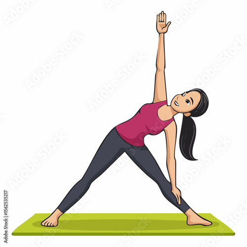 Yoga - pose du triangle 