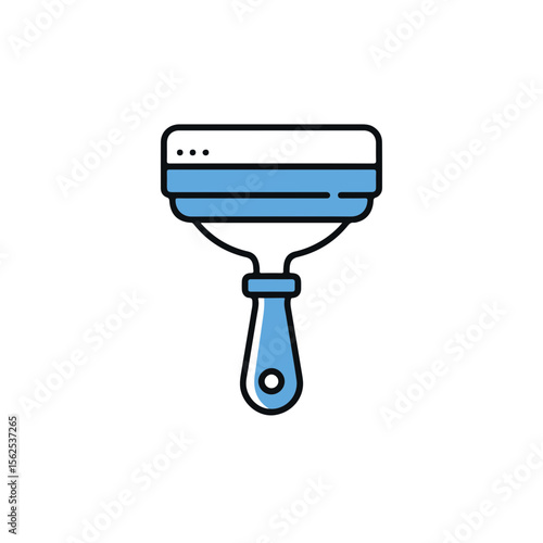 Hand tool icon: a blue putty knife, perfect for DIY and home projects.