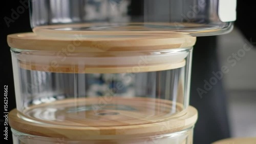 Stackable Glass Storage Jars