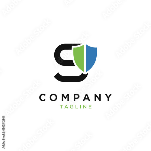 modern minimalist logo design featuring letter s integrated with a shield symbol for brand protection and security